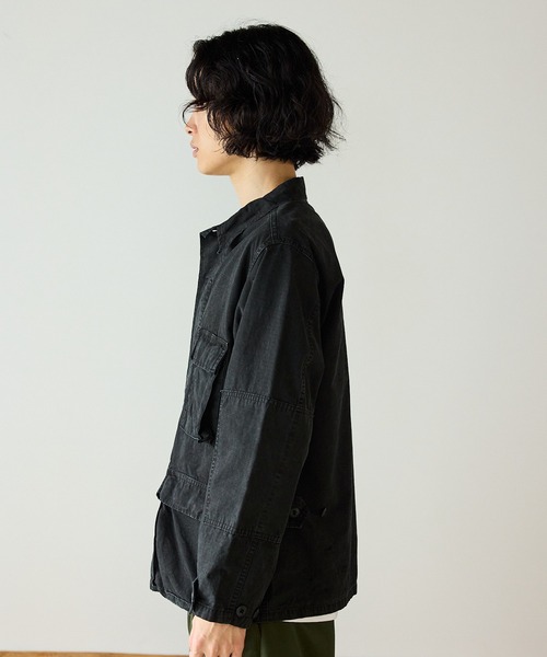 orSlow（オアスロウ）の「orSlow/オアスロウ STONE BLACK B.D.U JACKET フラップポケット ミディアムレングス ジャケット アウター ヴィンテージ アメカジ 2026年秋冬 秋服（デニムジャケット・メンズ・ブラック・2/4/3）」の8枚目の写真