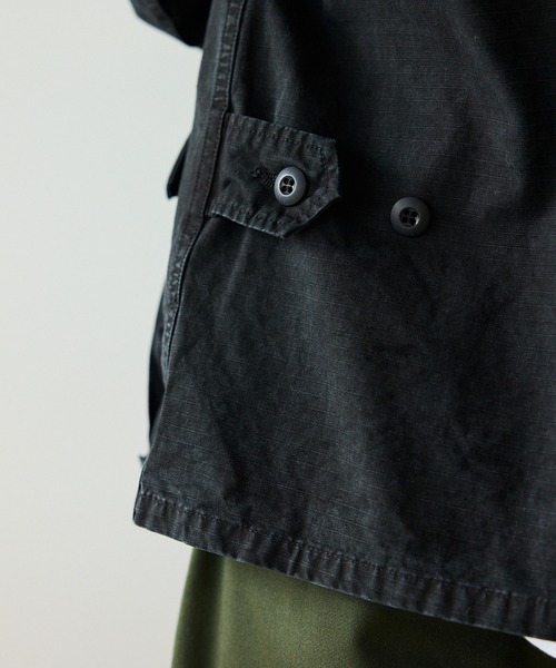 orSlow（オアスロウ）の「orSlow/オアスロウ STONE BLACK B.D.U JACKET フラップポケット ミディアムレングス ジャケット アウター ヴィンテージ アメカジ 2026年秋冬 秋服（デニムジャケット・メンズ・ブラック・2/4/3）」の2枚目の写真