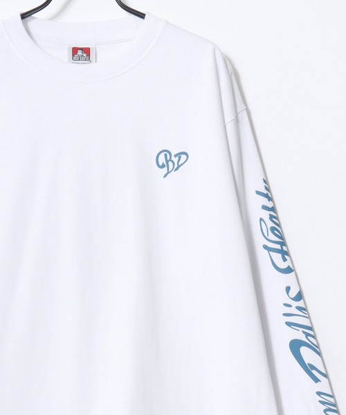 BEN DAVIS(ベンデイビス)の「BEN DAVIS/ベンデイビス HEARTY LETTER WIDE LS TEE/オーバーサイズ ストリート ハート バックプリント ロゴ ワンポイント 長袖Tシャツ/ロンT/レディース メンズ(Tシャツ/カットソー・メンズ・ブラック/ホワイト・M/L/XL)」の8枚目の写真