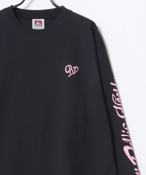 BEN DAVIS(ベンデイビス)の「BEN DAVIS/ベンデイビス HEARTY LETTER WIDE LS TEE/オーバーサイズ ストリート ハート バックプリント ロゴ ワンポイント 長袖Tシャツ/ロンT/レディース メンズ(Tシャツ/カットソー・メンズ・ブラック/ホワイト・M/L/XL)」の10枚目の写真