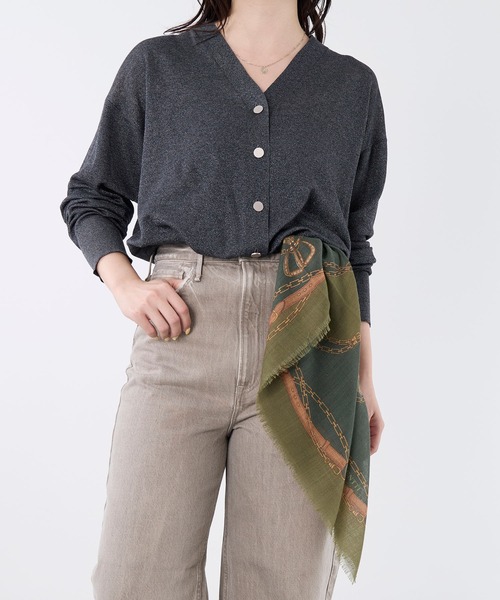 AULENTTI(オウレンティ)の「【AULENTTI】スカーフ-VINTAGE CHAIN Scarf(バンダナ/スカーフ・レディース・カーキ・FREE)」の7枚目の写真