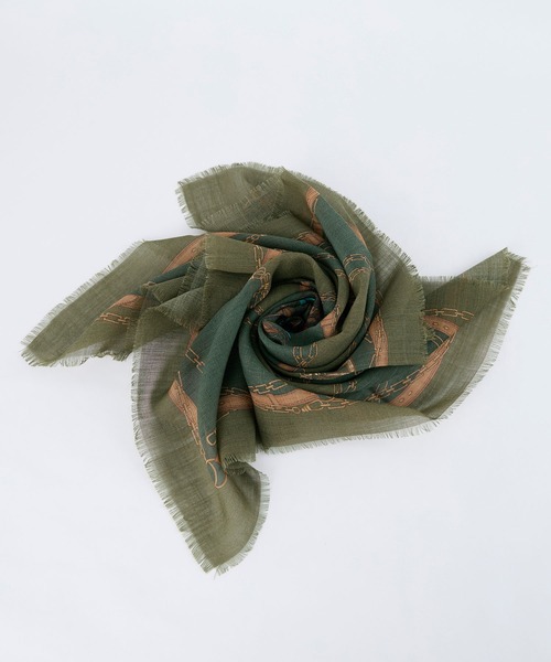 AULENTTI(オウレンティ)の「【AULENTTI】スカーフ-VINTAGE CHAIN Scarf(バンダナ/スカーフ・レディース・カーキ・FREE)」の15枚目の写真
