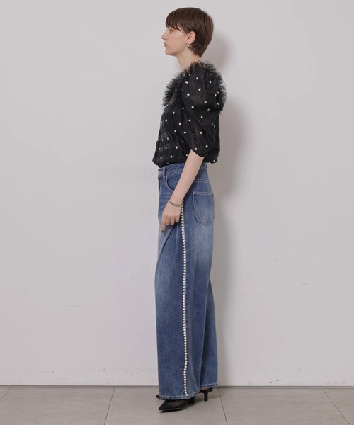 CADUNE(カデュネ)の「チュールフリルドットブラウス(シャツ/ブラウス・レディース・ブラックミックス/ブラック・38/36)」の20枚目の写真