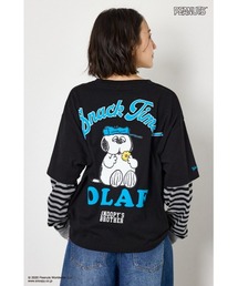 (PEANUTS)フェイクレイヤードロングTシャツ