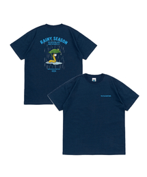 終末の蛇 ウェットムード ネットソーシャル 半袖Tシャツ (ダークブルー)