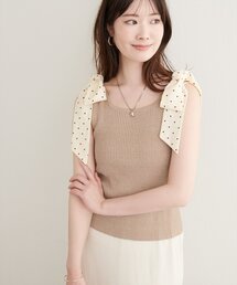 リボン付きラメリブタンク
