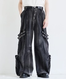LILL（リル）の「ハイウエストコットンツイルドレープアイレットカーゴパンツ（カーゴパンツ）」