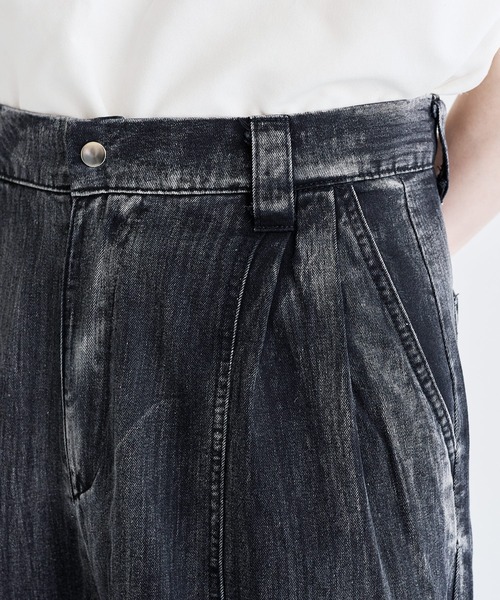 LILL（リル）の「ハイウエストコットンツイルドレープアイレットカーゴパンツ（カーゴパンツ・メンズ・ブラック/ブラック系1・S/XL/L/M）」の9枚目の写真