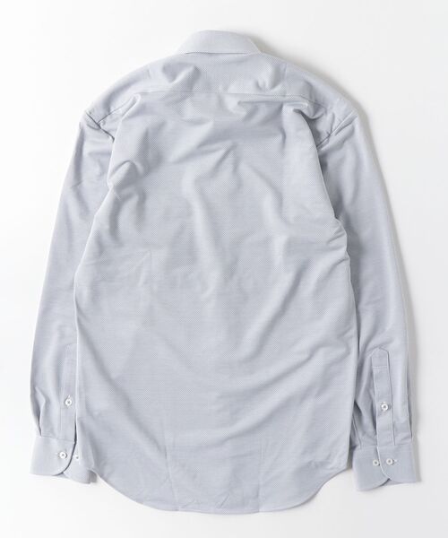 Perfect Suit FActory(パーフェクトスーツファクトリー)の「【アイシャツ累計販売枚数1100万枚突破】長袖アイシャツ 完全ノーアイロン/速乾/抗菌防臭 ロンビック柄 セミワイド(ビジネスシャツ・メンズ・グレー/ライトピンク/サックスブルー・首回り39cm-裄丈82cm/首回り45cm-裄丈86cm/首回り43cm-裄丈86cm/首回り37cm-裄丈80cm/首回り41cm-裄丈84cm)」の5枚目の写真