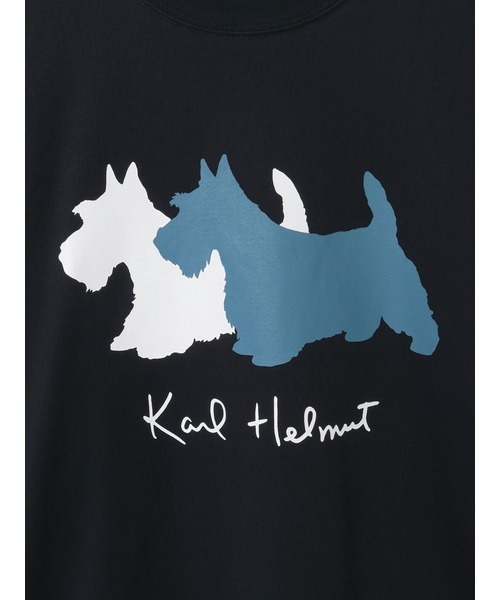 KARL HELMUT(カールヘルム)の「テリアプリントカットソー(Tシャツ/カットソー・メンズ・ブラック/ピンク/キナリ・MEDIUM/LARGE)」の9枚目の写真
