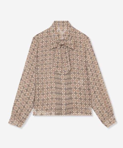 MACKINTOSH LONDON(マッキントッシュ ロンドン)の「【婦人画報10月号掲載】【ANDREW/アンドリュー】バイカラーアンドリュープリントブラウス(シャツ/ブラウス・レディース・ブルー系その他4/ベージュ系その他5・40/38)」の5枚目の写真
