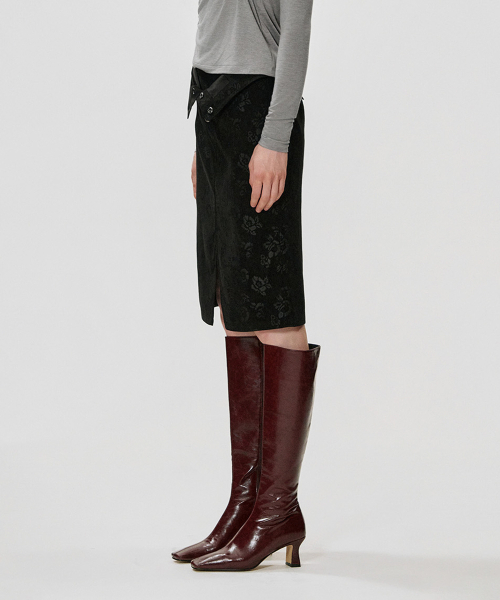 KIMZISU（キムジス）の「Foldover Rose Skirt_BLACK（スカート・レディース・ブラック・SMALL/MEDIUM/LARGE）」の5枚目の写真
