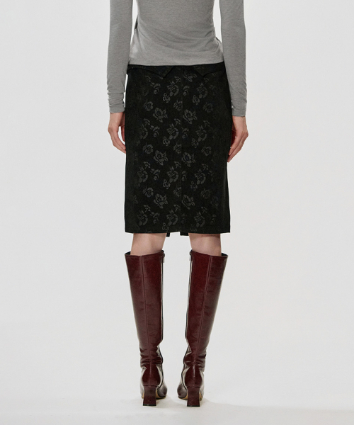 KIMZISU（キムジス）の「Foldover Rose Skirt_BLACK（スカート・レディース・ブラック・SMALL/MEDIUM/LARGE）」の6枚目の写真