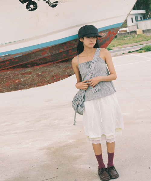 RONRON(ロンロン)の「BETTY BOOP CHARM DOT CAMI TOP SLEEVELESS GREY(Tシャツ/カットソー・レディース・その他・FREE)」の3枚目の写真