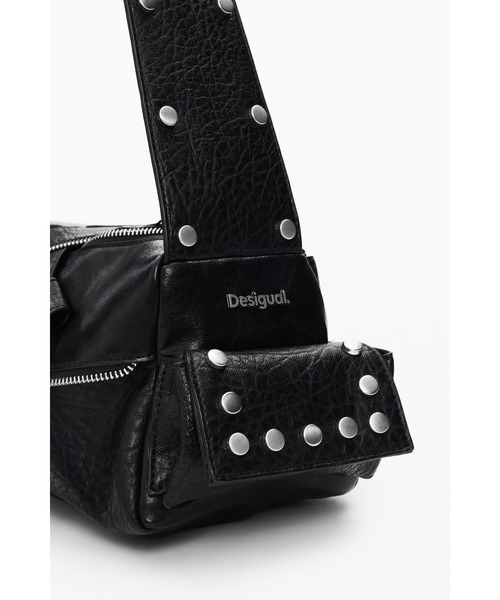 Desigual（デシグアル）の「Multi-zipper stud shoulder bag / マルチジッパースタッドショルダーバッグ（ハンドバッグ・レディース・ブラック・FREE）」の7枚目の写真