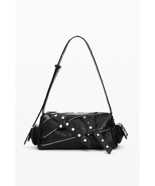 Desigual（デシグアル）の「Multi-zipper stud shoulder bag / マルチジッパースタッドショルダーバッグ（ハンドバッグ・レディース・ブラック・FREE）」の6枚目の写真