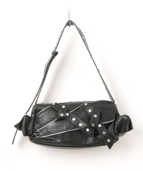 Desigual（デシグアル）の「Multi-zipper stud shoulder bag / マルチジッパースタッドショルダーバッグ（ハンドバッグ・レディース・ブラック・FREE）」の9枚目の写真