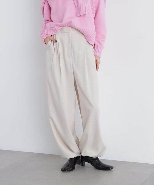 N.(N. Natural Beauty Basic)(エヌエヌナチュラルビューティーベーシック)の「バルーンパンツ(その他パンツ・レディース・ブラウン/オフホワイト・MEDIUM/SMALL)」の1枚目の写真