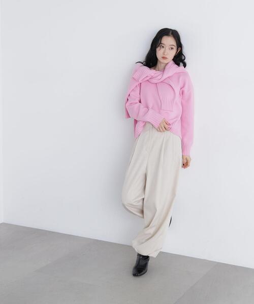 N.(N. Natural Beauty Basic)(エヌエヌナチュラルビューティーベーシック)の「バルーンパンツ(その他パンツ・レディース・ブラウン/オフホワイト・MEDIUM/SMALL)」の8枚目の写真