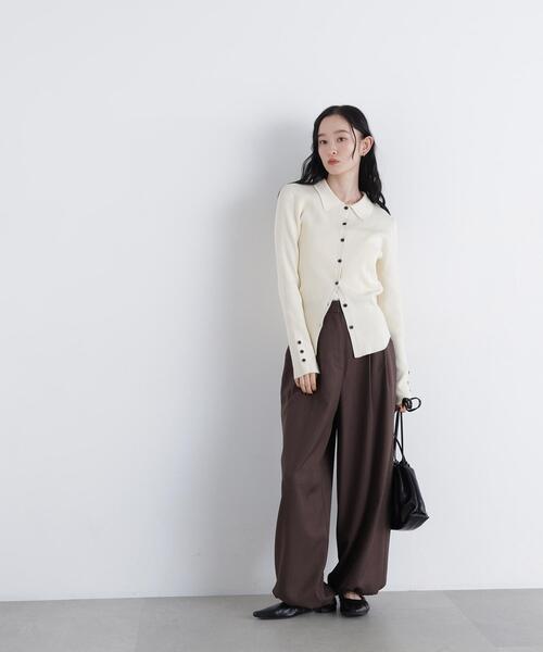 N.(N. Natural Beauty Basic)(エヌエヌナチュラルビューティーベーシック)の「バルーンパンツ(その他パンツ・レディース・ブラウン/オフホワイト・MEDIUM/SMALL)」の10枚目の写真