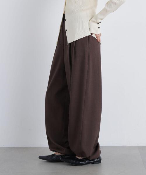 N.(N. Natural Beauty Basic)(エヌエヌナチュラルビューティーベーシック)の「バルーンパンツ(その他パンツ・レディース・ブラウン/オフホワイト・MEDIUM/SMALL)」の11枚目の写真