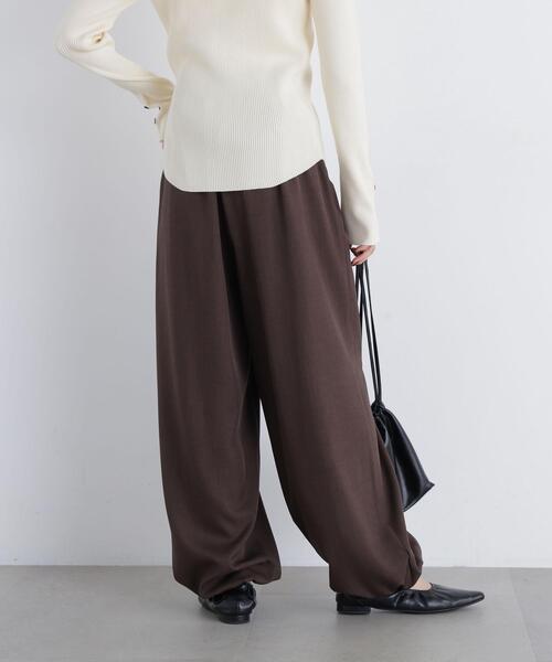 N.(N. Natural Beauty Basic)(エヌエヌナチュラルビューティーベーシック)の「バルーンパンツ(その他パンツ・レディース・ブラウン/オフホワイト・MEDIUM/SMALL)」の12枚目の写真