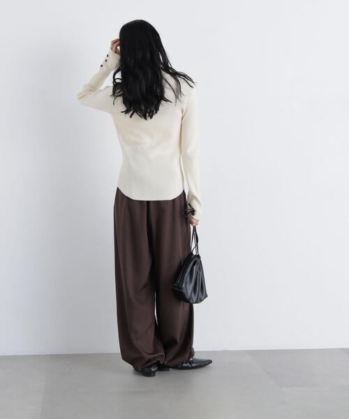 N.(N. Natural Beauty Basic)(エヌエヌナチュラルビューティーベーシック)の「バルーンパンツ(その他パンツ・レディース・ブラウン/オフホワイト・MEDIUM/SMALL)」の13枚目の写真
