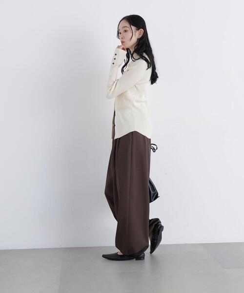 N.(N. Natural Beauty Basic)(エヌエヌナチュラルビューティーベーシック)の「バルーンパンツ(その他パンツ・レディース・ブラウン/オフホワイト・MEDIUM/SMALL)」の14枚目の写真