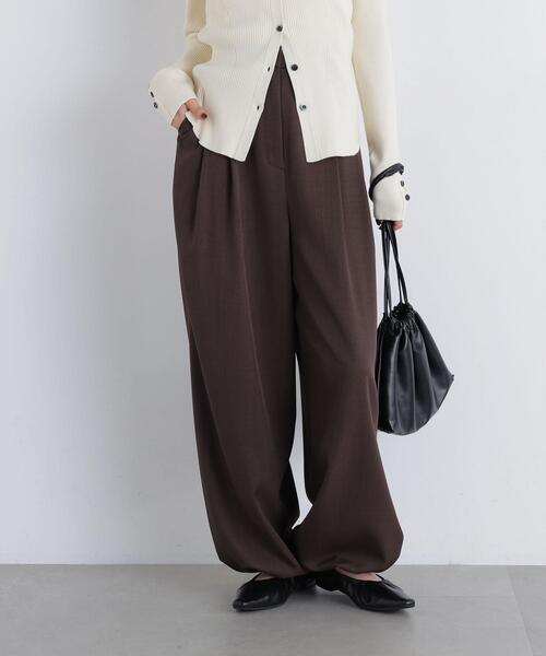 N.(N. Natural Beauty Basic)(エヌエヌナチュラルビューティーベーシック)の「バルーンパンツ(その他パンツ・レディース・ブラウン/オフホワイト・MEDIUM/SMALL)」の15枚目の写真