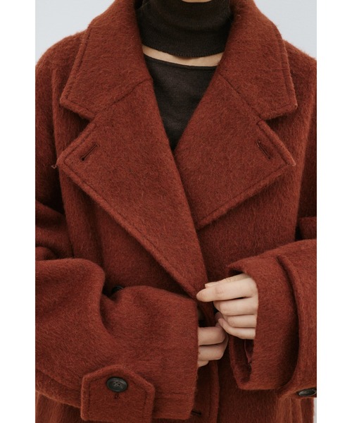 STYLEMIXER（スタイルミキサー）の「シャギーロングコート（その他アウター・レディース・アイボリー/ダークオレンジ/グレー・SMALL/MEDIUM）」の21枚目の写真