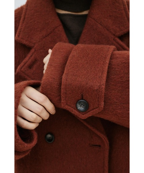STYLEMIXER（スタイルミキサー）の「シャギーロングコート（その他アウター・レディース・アイボリー/ダークオレンジ/グレー・SMALL/MEDIUM）」の22枚目の写真