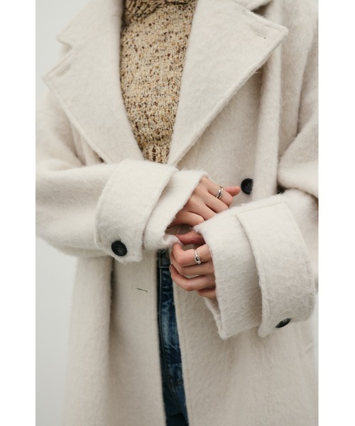 STYLEMIXER（スタイルミキサー）の「シャギーロングコート（その他アウター・レディース・アイボリー/ダークオレンジ/グレー・SMALL/MEDIUM）」の4枚目の写真