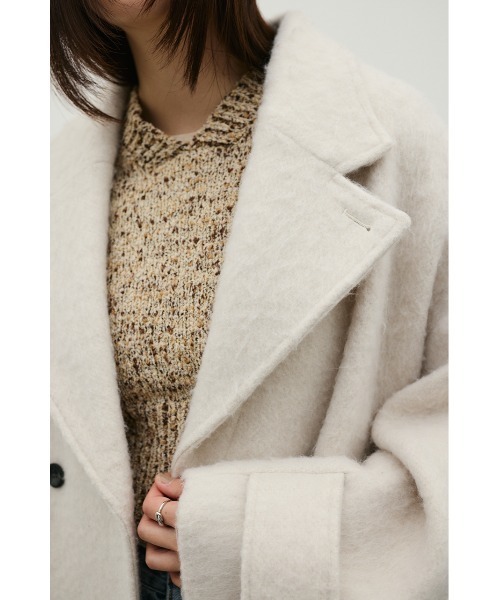 STYLEMIXER（スタイルミキサー）の「シャギーロングコート（その他アウター・レディース・アイボリー/ダークオレンジ/グレー・SMALL/MEDIUM）」の5枚目の写真