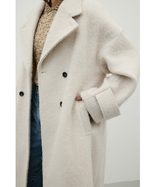 STYLEMIXER（スタイルミキサー）の「シャギーロングコート（その他アウター・レディース・アイボリー/ダークオレンジ/グレー・SMALL/MEDIUM）」の6枚目の写真