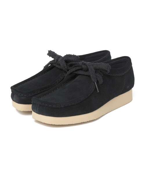 Clarks(クラークス)の「Clarks: ワラビー ライト(モカシン/デッキシューズ・レディース・ブラック/ベージュ・37/38)」の1枚目の写真