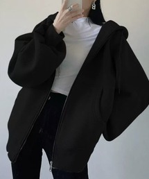 オーバーサイズ ジップアップパーカー