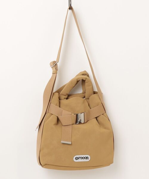 OUTDOOR PRODUCTS(アウトドアプロダクツ)の「【OUTDOOR PRODUCTS / アウトドアプロダクツ】2way Belt Tote Bag / ヌバック ベルトトートバッグ(トートバッグ・レディース・ブラック/グレー/ベージュ・FREE)」の3枚目の写真
