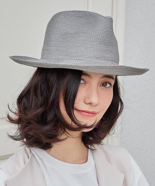 green label relaxing(グリーンレーベルリラクシング)の「KC プレーンツバヒロブレードハット◆(ハット・レディース・オフホワイト/ライトグレー/ブラック・FREE)」の4枚目の写真