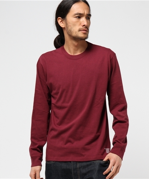 NANO universe（ナノユニバース）の「F/クラシッククルーネックTee L/S（Tシャツ/カットソー・メンズ・ネイビー/ブルー/ボルドー/ブラック/ホワイト・MEDIUM/X-LARGE/LARGE/SMALL）」の5枚目の写真