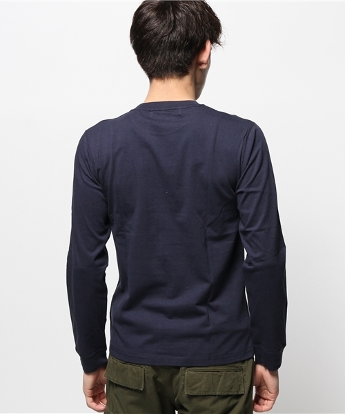 NANO universe（ナノユニバース）の「F/クラシッククルーネックTee L/S（Tシャツ/カットソー・メンズ・ネイビー/ブルー/ボルドー/ブラック/ホワイト・MEDIUM/X-LARGE/LARGE/SMALL）」の9枚目の写真