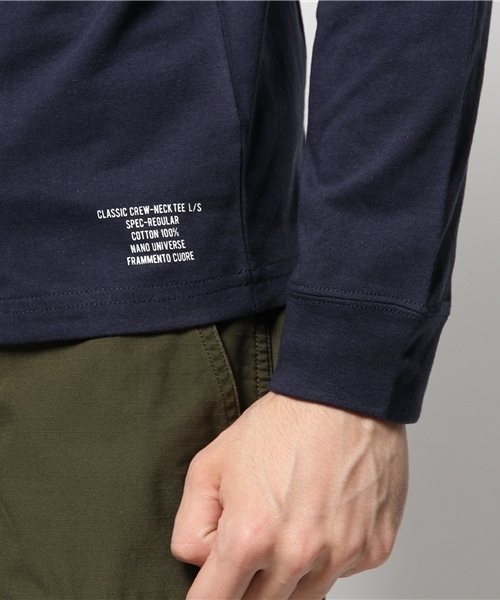 NANO universe（ナノユニバース）の「F/クラシッククルーネックTee L/S（Tシャツ/カットソー・メンズ・ネイビー/ブルー/ボルドー/ブラック/ホワイト・MEDIUM/X-LARGE/LARGE/SMALL）」の6枚目の写真