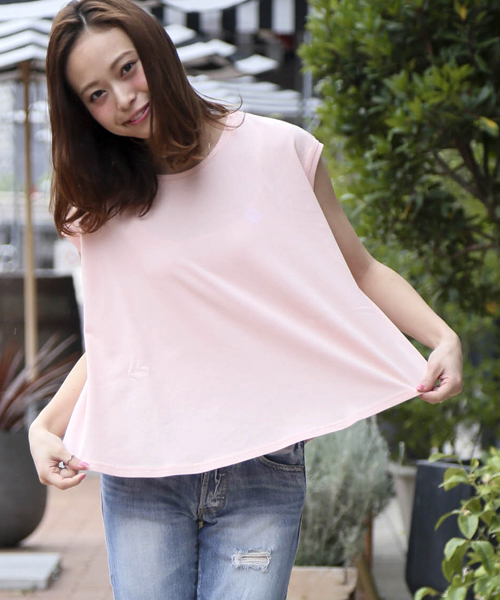 Denime(ドゥニーム)の「プリントクルーネックT-PEACE-(Tシャツ/カットソー・レディース・ブルー/ピンク/ホワイト・FREE)」の20枚目の写真