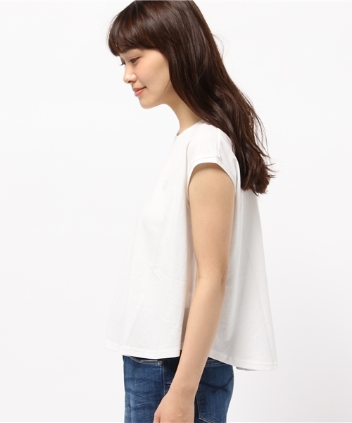 Denime(ドゥニーム)の「プリントクルーネックT-PEACE-(Tシャツ/カットソー・レディース・ブルー/ピンク/ホワイト・FREE)」の13枚目の写真