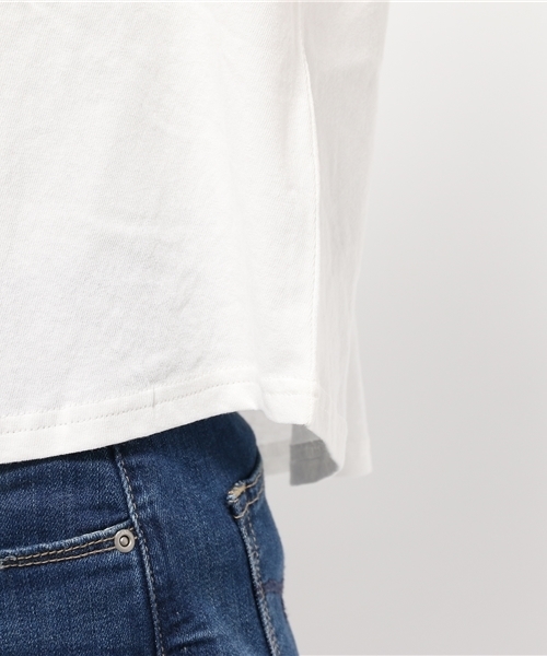 Denime(ドゥニーム)の「プリントクルーネックT-PEACE-(Tシャツ/カットソー・レディース・ブルー/ピンク/ホワイト・FREE)」の17枚目の写真