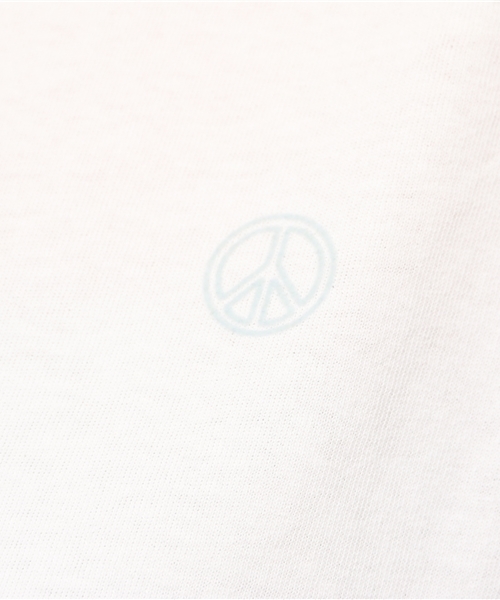 Denime(ドゥニーム)の「プリントクルーネックT-PEACE-(Tシャツ/カットソー・レディース・ブルー/ピンク/ホワイト・FREE)」の18枚目の写真