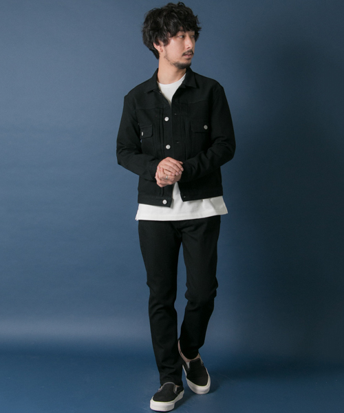 URBAN RESEARCH（アーバンリサーチ）の「UR 360°デニムジャケット（デニムジャケット・メンズ・ブラック/ワンウォッシュ・LARGE/MEDIUM）」の19枚目の写真