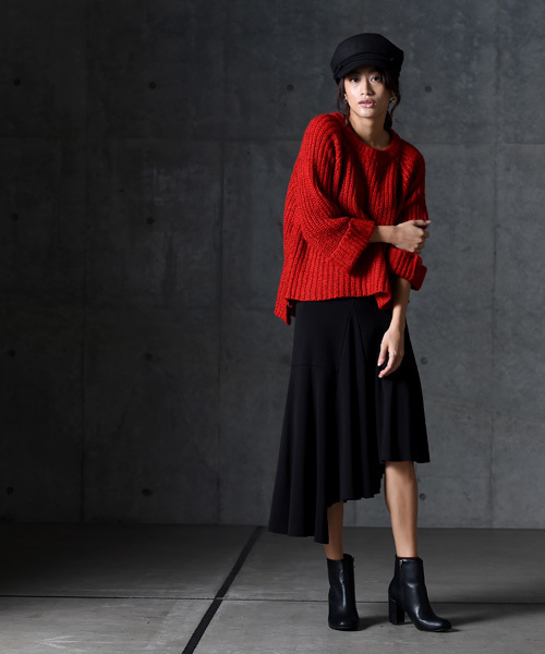 amorous insense（アモラスインセンス）の「デザインフレアスカート（スカート・レディース・ブラック/グリーン・MEDIUM）」の4枚目の写真