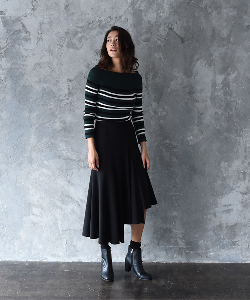 amorous insense（アモラスインセンス）の「デザインフレアスカート（スカート・レディース・ブラック/グリーン・MEDIUM）」の5枚目の写真