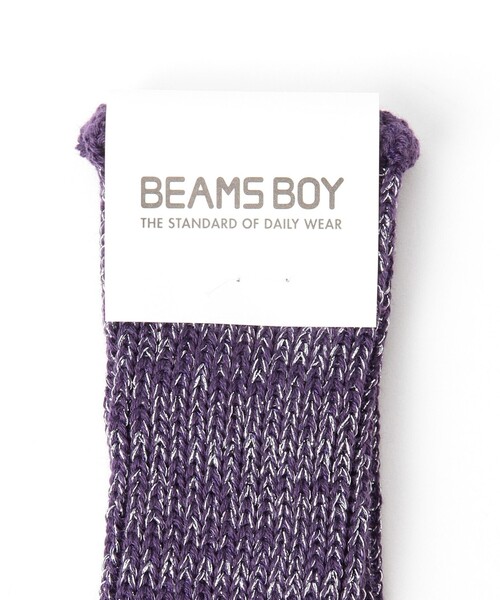 BEAMS BOY(ビームスボーイ)の「BEAMS BOY / ラメ リブ クルー ソックス NEW(ソックス/靴下・レディース・パープル/ホワイト/レッド/ブラック/シルバー/ゴールド/チャコールグレー/ブルー・ONE SIZE)」の11枚目の写真
