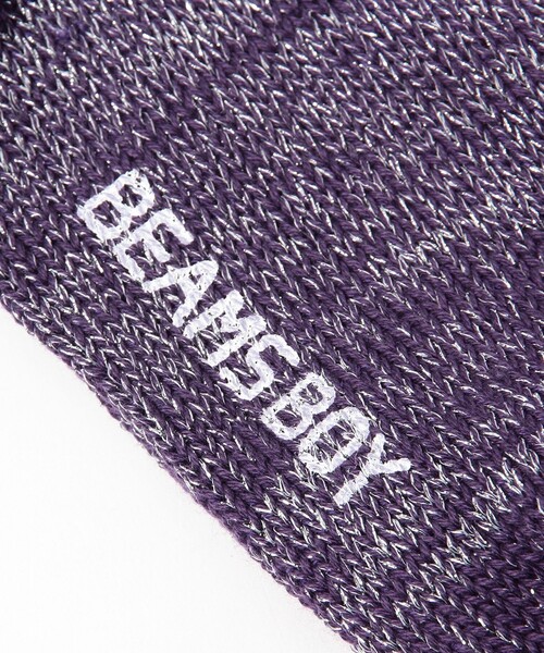 BEAMS BOY(ビームスボーイ)の「BEAMS BOY / ラメ リブ クルー ソックス NEW(ソックス/靴下・レディース・パープル/ホワイト/レッド/ブラック/シルバー/ゴールド/チャコールグレー/ブルー・ONE SIZE)」の13枚目の写真